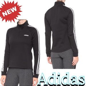 🆕♻️ adidas Essential 3-Stripes black & white Fleece